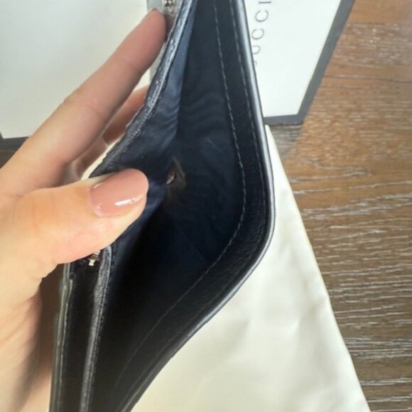 Gucci Ophidia GG Supreme Bi-Fold Wallet – Navy Leather - Picture 6 of 10
